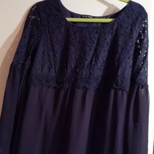 Beautiful navy blue dress, knee height